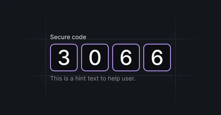 Verification code inputs